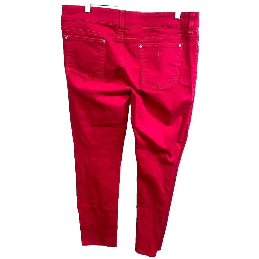 Guess Super Skinny Jeans Womens 34 Pink Denim Dark Wash Cotton Stretch Casual
